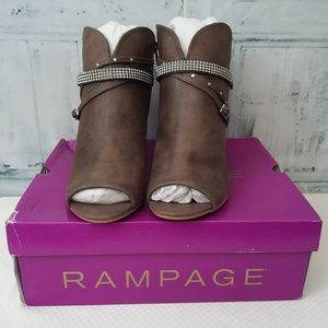Rampage Meera Peep Toe Ankle Boots Size 7.5M